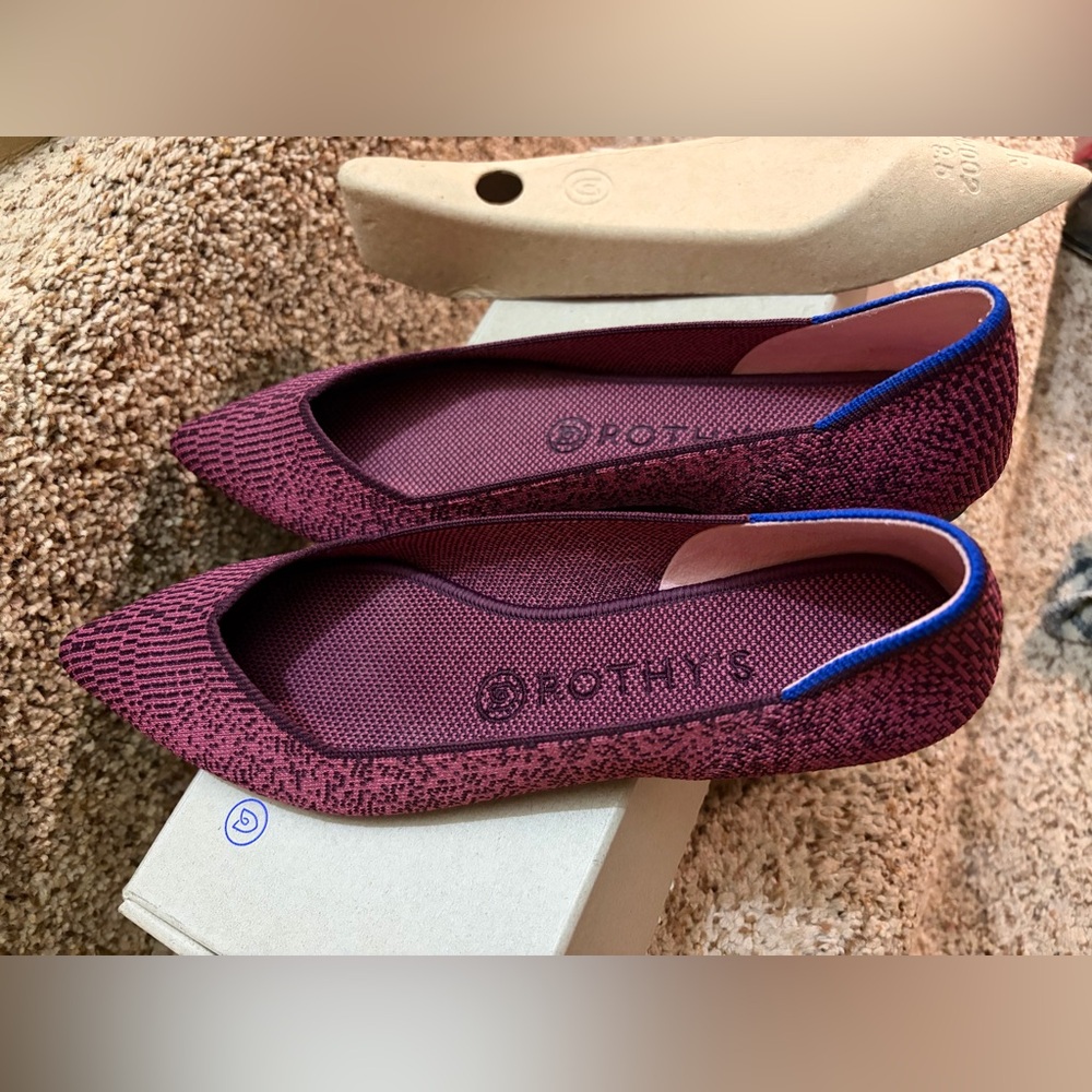 Rothy's The Point Women's Fig Python Flats Size 9… - image 4